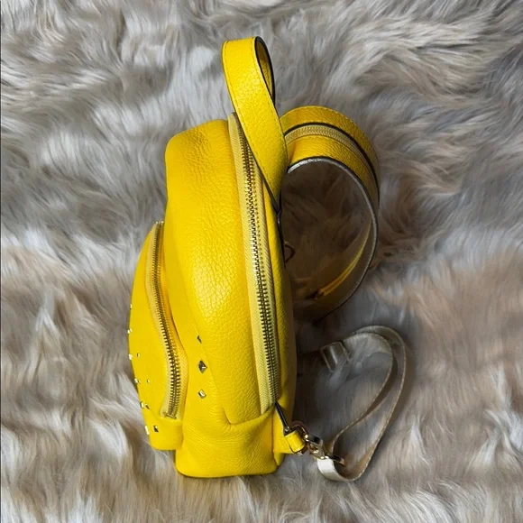 Michael Kors Vibrant Yellow Studded Backpack - Picture 6 of 6